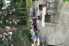 The terrace starts to fill
