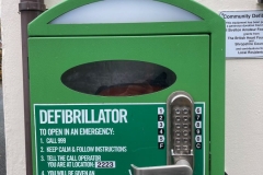 Defibrillator at village Hall