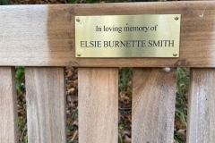 War memorial bench in memoriam